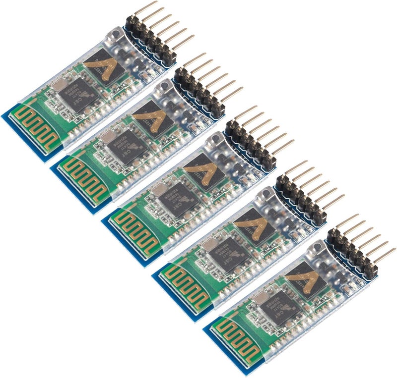 DORHEA 5PCS HC-05 Wireless Bluetooth Receiver RF Serial Transceiver Module Master Slave Integrated Bluetooth Module 6 Pin Wireless Serial Port Communication BT Module - Image 1